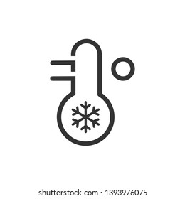 Cool Temperature Icon. Weather Element Illustration As A Simple Vector Sign & Trendy Symbol for Design and Websites, Presentation or Mobile Application.