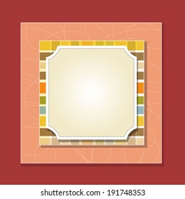 Cool template frame design for greeting card, vector illustration