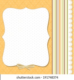 Cool template frame design for greeting card, vector illustration