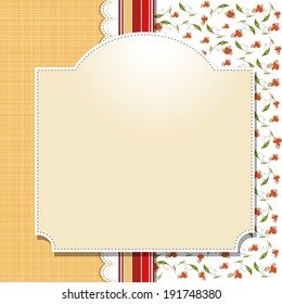 Cool template frame design for greeting card, vector illustration