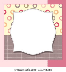 Cool template frame design for greeting card, vector illustration