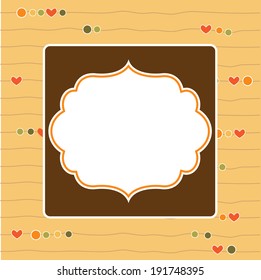 Cool template frame design for greeting card, vector illustration