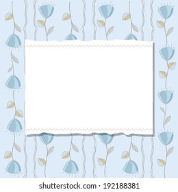 Cool template frame design for greeting card, vector illustration