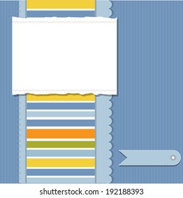 Cool template frame design for greeting card, vector illustration