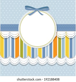 Cool template frame design for greeting card, vector illustration