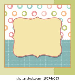 Cool template frame design for greeting card, vector illustration