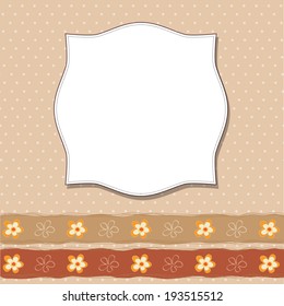 Cool template frame design for greeting card, vector illustration