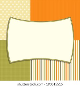 Cool template frame design for greeting card, vector illustration