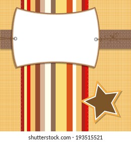 Cool template frame design for greeting card, vector illustration