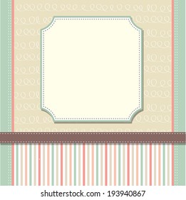 Cool template frame design for greeting card, vector illustration