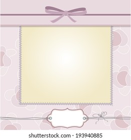 Cool template frame design for greeting card, vector illustration