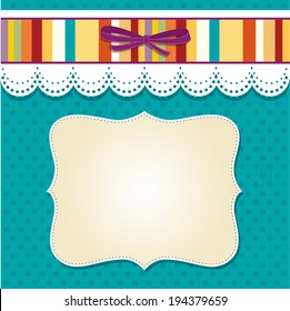 Cool template frame design for greeting card, vector illustration