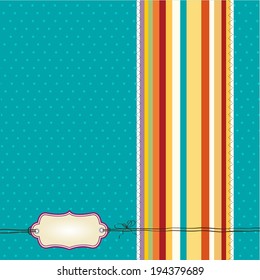 Cool template frame design for greeting card, vector illustration