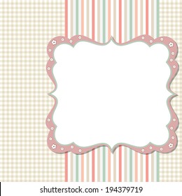 Cool template frame design for greeting card, vector illustration