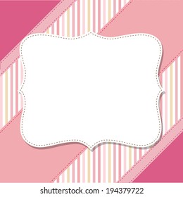 Cool template frame design for greeting card, vector illustration