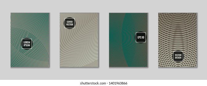 Cool template journal header page set. First page minimal design for school notebook, dairy or notepad.