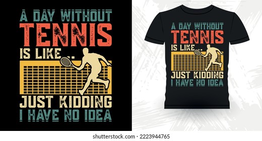 Cool Tennis For Men Women Tennis Player Sports Lover Coach Funny Retro Vintage Tennis T-shirt Design