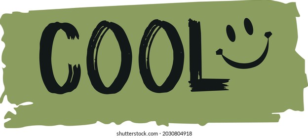 Cool text typography card smiling face