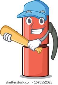 Cool thermos bottle Scroll cartoon character design with baseball