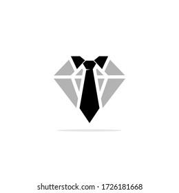 Coole Krawatte und Logo-Design-Abbildung