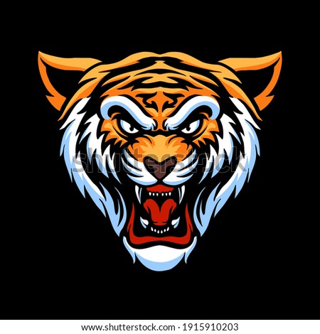 cool tiger head vector illustration