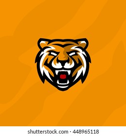 Cool Tigers head character logo