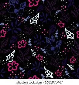 Coole, florale nahtlose Muster 