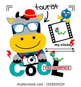 cool tourist,vector illustration