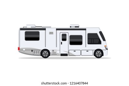 Cool travel bus van vector illustration