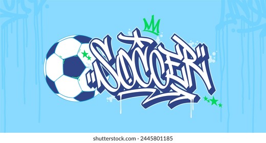 Moda Moda Abstractas Hip Hop Urbana Street Art Graffiti Estilo Word Soccer Ilustración vectorial Arte