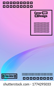 Cool Trendy Cover design with abstract lines modern different color gradient style on background for decoration presentation, brochure, catalog, poster, book, magazine etc. Vector Illustration