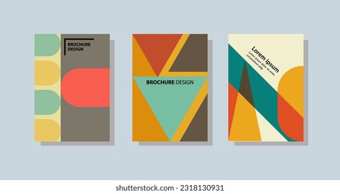 Cool trendy covers design. Colorful modernism. Minimal geometric shapes composition. Futuristic patterns. 
