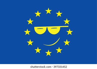 Cool and trendy EU flag. 