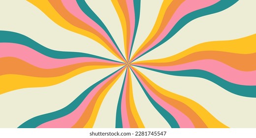 Cool Trendy Groovy Pattern. Abstract Geometric Funky Background. Retro Vintage Y2K TexTure Vector Design