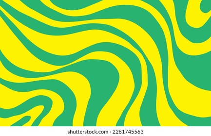 Cool Trendy Groovy Pattern. Abstract Geometric Funky Background. Retro Vintage Y2K TexTure Vector Design