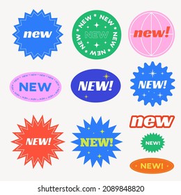 Cool Trendy New Stickers Collection. Patch Vector Illustration.