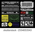 Cool Trendy Patches Vector Design. collection of fully editable stickers.