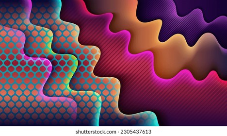 Cool trendy shape art composition bright style covers, banners, flyers and posters