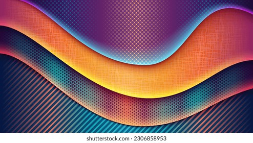 Cool trendy shape art composition bright style covers, banners, flyers and posters
