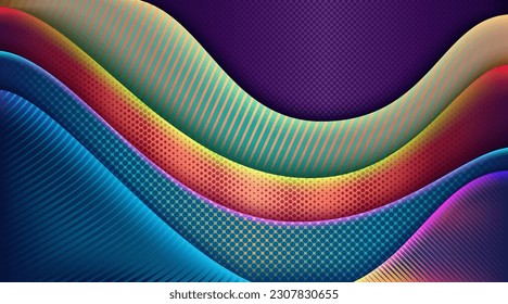 Cool trendy shape art composition bright style covers, banners, flyers and posters