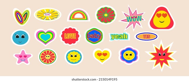 Cool Trendy Stickers Collection for Social Network .