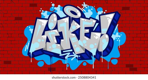Cool Trendy Street Art Abstract Word Like In Graffiti Urban Style Lettering Vector Illustration Art