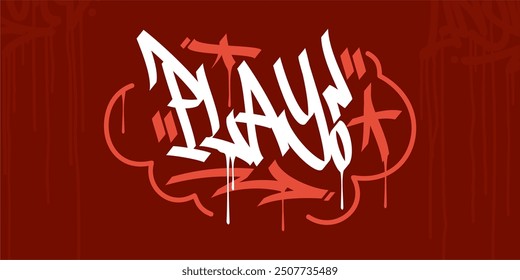 Cool Trendy Word Epic Abstract Hip Hop Hand Written Graffiti Urban Style Vector Illustration