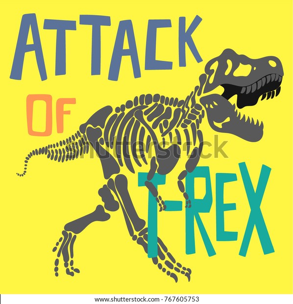 Cool T Rex恐竜の骨格イラスト ベクター画像 のベクター画像素材