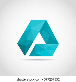 Cool triangle logo in polygonal design