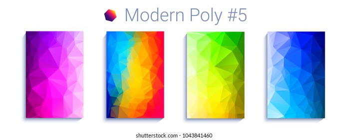 cool triangular gradient background. Modern abstract geometric pattern. Bright colorfull wallpaper. Backdrop for cover, presentation, web. Trendy vector illustration