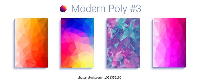 cool triangular gradient background. Modern abstract geometric pattern. Bright colorfull wallpaper. Backdrop for cover, presentation, web. Trendy vector illustration