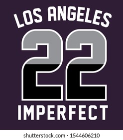 Cool t-shirt design featuring a lettering that reads  "Imperfect"