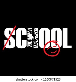 Cool t-shirt fashion print on black background