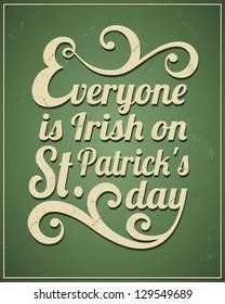 Cool typographic design for St. Patrick's Day.